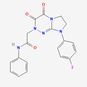 2-(8-(4-fluorophenyl)-3,4-dioxo-3,4,7,8-tetrahydroimidazo[2,1-c][1,2,4]triazin-2(6H)-yl)-N-phenylacetamide