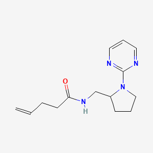 N-{[1-(pyrimidin-2-yl)pyrrolidin-2-yl]methyl}pent-4-enamide