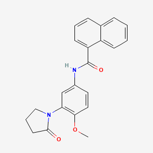 molecular formula C22H20N2O3 B2923711 N-[4-methoxy-3-(2-oxopyrrolidin-1-yl)phenyl]naphthalene-1-carboxamide CAS No. 941890-06-8