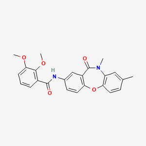 molecular formula C24H22N2O5 B2923721 N-(8,10-dimethyl-11-oxo-10,11-dihydrodibenzo[b,f][1,4]oxazepin-2-yl)-2,3-dimethoxybenzamide CAS No. 922060-68-2
