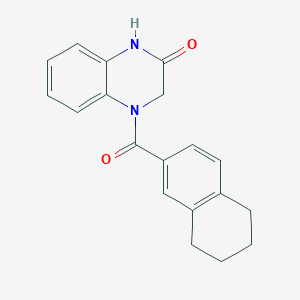 molecular formula C19H18N2O2 B2923779 4-(5,6,7,8-tetrahydronaphthalene-2-carbonyl)-1,2,3,4-tetrahydroquinoxalin-2-one CAS No. 952812-48-5