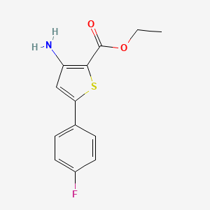 molecular formula C13H12FNO2S B2923796 Ethyl 3-amino-5-(4-fluorophenyl)thiophene-2-carboxylate CAS No. 730976-48-4