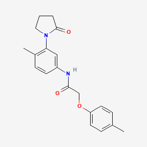 molecular formula C20H22N2O3 B2923814 N-[4-methyl-3-(2-oxopyrrolidin-1-yl)phenyl]-2-(4-methylphenoxy)acetamide CAS No. 941957-35-3