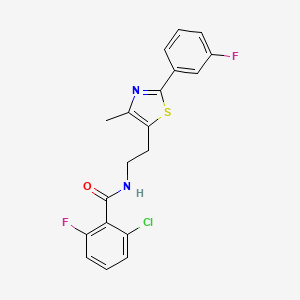 B2923820 2-chloro-6-fluoro-N-[2-[2-(3-fluorophenyl)-4-methyl-1,3-thiazol-5-yl]ethyl]benzamide CAS No. 932985-86-9