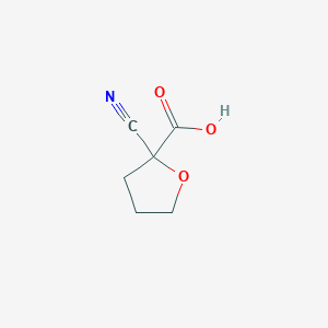 molecular formula C6H7NO3 B2923831 2-Cyanooxolane-2-carboxylic acid CAS No. 2302599-83-1