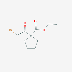 molecular formula C10H15BrO3 B2923874 ethyl 1-(2-bromoacetyl)cyclopentane-1-carboxylate CAS No. 896101-50-1