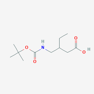3-({[(Tert-butoxy)carbonyl]amino}methyl)pentanoic acid