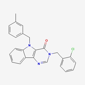 3-(2-chlorobenzyl)-5-(3-methylbenzyl)-3H-pyrimido[5,4-b]indol-4(5H)-one