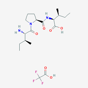 molecular formula C19H32F3N3O6 B2923929 Diprotin A TFA 