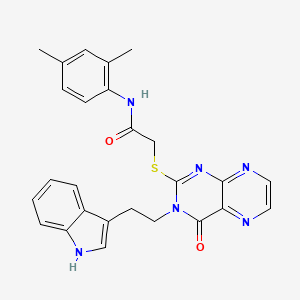 N-(2,4-dimethylphenyl)-2-({3-[2-(1H-indol-3-yl)ethyl]-4-oxo-3,4-dihydropteridin-2-yl}thio)acetamide