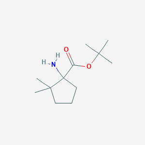 molecular formula C12H23NO2 B2923938 Tert-butyl 1-amino-2,2-dimethylcyclopentane-1-carboxylate CAS No. 2248310-97-4