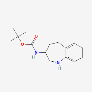 molecular formula C15H22N2O2 B2923939 tert-butyl N-(2,3,4,5-tetrahydro-1H-1-benzazepin-3-yl)carbamate CAS No. 2126161-48-4