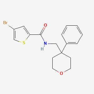 molecular formula C17H18BrNO2S B2923944 4-BROMO-N-[(4-PHENYLOXAN-4-YL)METHYL]THIOPHENE-2-CARBOXAMIDE CAS No. 1797317-72-6