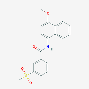molecular formula C19H17NO4S B2923980 3-methanesulfonyl-N-(4-methoxynaphthalen-1-yl)benzamide CAS No. 896295-69-5