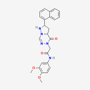 molecular formula C25H21N5O4 B2923988 N-(3,4-dimethoxyphenyl)-2-[2-(naphthalen-1-yl)-4-oxo-4H,5H-pyrazolo[1,5-d][1,2,4]triazin-5-yl]acetamide CAS No. 1326905-59-2