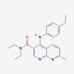 molecular formula C22H26N4O B2924029 N,N-diethyl-4-[(4-ethylphenyl)amino]-7-methyl-1,8-naphthyridine-3-carboxamide CAS No. 1251695-08-5