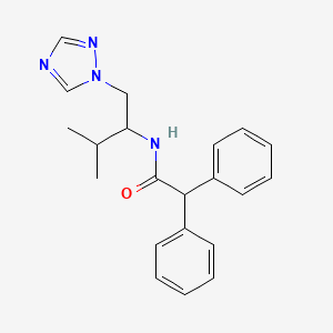 molecular formula C21H24N4O B2924050 N-(3-methyl-1-(1H-1,2,4-triazol-1-yl)butan-2-yl)-2,2-diphenylacetamide CAS No. 2034519-41-8