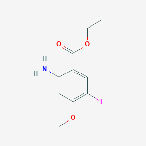 molecular formula C10H12INO3 B2924053 Ethyl 2-amino-5-iodo-4-methoxybenzoate CAS No. 1429420-39-2