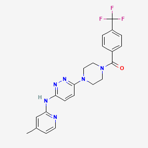 (4-(6-((4-Methylpyridin-2-yl)amino)pyridazin-3-yl)piperazin-1-yl)(4-(trifluoromethyl)phenyl)methanone