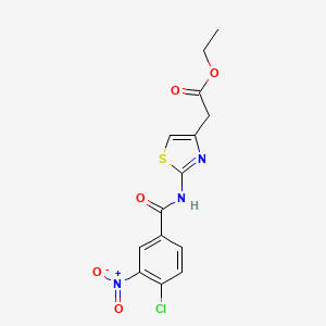 Ethyl 2-(2-(4-chloro-3-nitrobenzamido)thiazol-4-yl)acetate
