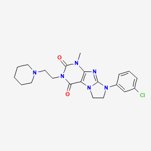 8-(3-chlorophenyl)-1-methyl-3-(2-(piperidin-1-yl)ethyl)-7,8-dihydro-1H-imidazo[2,1-f]purine-2,4(3H,6H)-dione