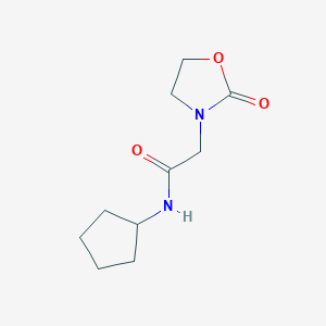 molecular formula C10H16N2O3 B2924136 N-Cyclopentyl-2-(2-oxo-1,3-oxazolidin-3-yl)acetamide CAS No. 1790403-01-8