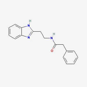 molecular formula C17H17N3O B2924186 N-[2-(1H-1,3-benzodiazol-2-yl)ethyl]-2-phenylacetamide CAS No. 301680-45-5