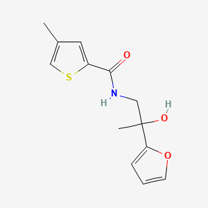 molecular formula C13H15NO3S B2924226 N-[2-(furan-2-yl)-2-hydroxypropyl]-4-methylthiophene-2-carboxamide CAS No. 1396871-30-9