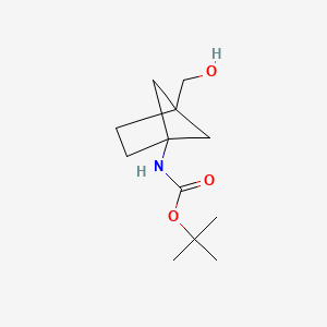 molecular formula C12H21NO3 B2924237 Tert-butyl (4-(hydroxymethyl)bicyclo[2.1.1]hexan-1-yl)carbamate CAS No. 1638768-33-8