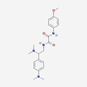 molecular formula C21H28N4O3 B2924241 N-[2-(dimethylamino)-2-[4-(dimethylamino)phenyl]ethyl]-N'-(4-methoxyphenyl)ethanediamide CAS No. 899728-92-8