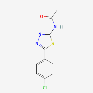 molecular formula C10H8ClN3OS B2924250 N-[5-(4-chlorophenyl)-1,3,4-thiadiazol-2-yl]acetamide CAS No. 78968-44-2