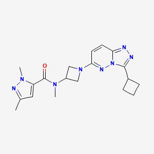 molecular formula C19H24N8O B2924251 N-(1-{3-cyclobutyl-[1,2,4]triazolo[4,3-b]pyridazin-6-yl}azetidin-3-yl)-N,1,3-trimethyl-1H-pyrazole-5-carboxamide CAS No. 2201578-38-1