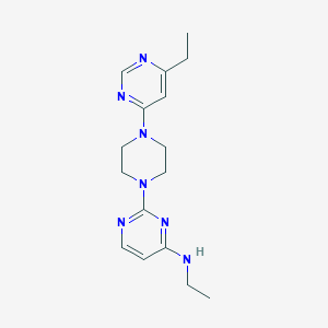 molecular formula C16H23N7 B2924311 N-Ethyl-2-[4-(6-ethylpyrimidin-4-yl)piperazin-1-yl]pyrimidin-4-amine CAS No. 2415519-37-6