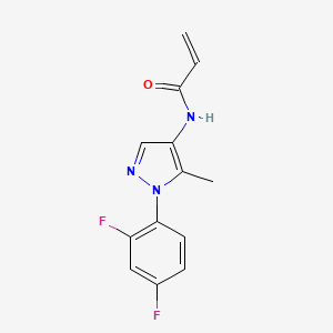 B2924338 N-[1-(2,4-Difluorophenyl)-5-methylpyrazol-4-yl]prop-2-enamide CAS No. 2361638-07-3