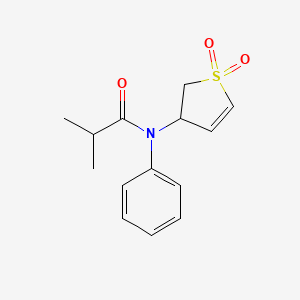 molecular formula C14H17NO3S B2924341 N-(1,1-dioxido-2,3-dihydrothiophen-3-yl)-N-phenylisobutyramide CAS No. 863021-16-3