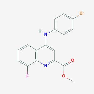 molecular formula C17H12BrFN2O2 B2924392 Methyl 4-[(4-bromophenyl)amino]-8-fluoroquinoline-2-carboxylate CAS No. 1207059-66-2