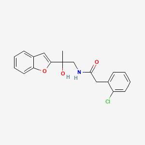 molecular formula C19H18ClNO3 B2924394 N-[2-(1-benzofuran-2-yl)-2-hydroxypropyl]-2-(2-chlorophenyl)acetamide CAS No. 2034493-07-5
