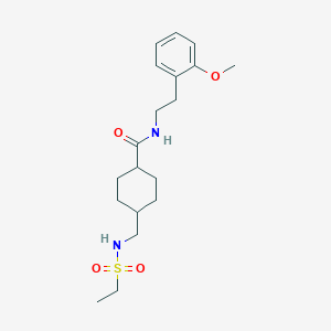 molecular formula C19H30N2O4S B2924399 4-(ethylsulfonamidomethyl)-N-(2-methoxyphenethyl)cyclohexanecarboxamide CAS No. 1206987-09-8