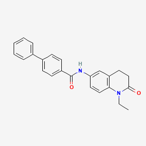 molecular formula C24H22N2O2 B2924405 N-(1-ethyl-2-oxo-1,2,3,4-tetrahydroquinolin-6-yl)-[1,1'-biphenyl]-4-carboxamide CAS No. 921998-88-1