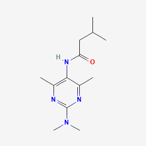 molecular formula C13H22N4O B2924421 N-[2-(Dimethylamino)-4,6-dimethylpyrimidin-5-YL]-3-methylbutanamide CAS No. 1448076-42-3