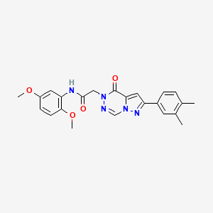 molecular formula C23H23N5O4 B2924440 N-(2,5-dimethoxyphenyl)-2-[2-(3,4-dimethylphenyl)-4-oxopyrazolo[1,5-d][1,2,4]triazin-5(4H)-yl]acetamide CAS No. 1021079-18-4