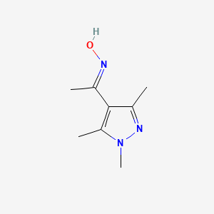 molecular formula C8H13N3O B2924447 N-[1-(trimethyl-1H-pyrazol-4-yl)ethylidene]hydroxylamine CAS No. 1206252-35-8
