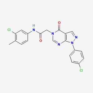 molecular formula C20H15Cl2N5O2 B2924460 N-(3-chloro-4-methylphenyl)-2-(1-(4-chlorophenyl)-4-oxo-1H-pyrazolo[3,4-d]pyrimidin-5(4H)-yl)acetamide CAS No. 852440-91-6