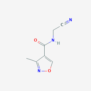 molecular formula C7H7N3O2 B2924479 N-(Cyanomethyl)-3-methyl-1,2-oxazole-4-carboxamide CAS No. 2000757-28-6