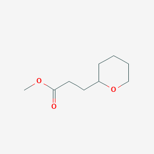 molecular formula C9H16O3 B2924545 Methyl 3-(oxan-2-yl)propanoate CAS No. 32347-87-8
