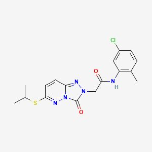 molecular formula C17H18ClN5O2S B2924587 N-(5-chloro-2-methylphenyl)-2-(6-(isopropylthio)-3-oxo-[1,2,4]triazolo[4,3-b]pyridazin-2(3H)-yl)acetamide CAS No. 1040651-70-4