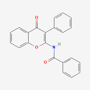 molecular formula C22H15NO3 B2924606 N-(4-oxo-3-phenyl-4H-chromen-2-yl)benzamide CAS No. 900275-83-4