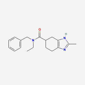 molecular formula C18H23N3O B2924612 N-benzyl-N-ethyl-2-methyl-4,5,6,7-tetrahydro-1H-benzo[d]imidazole-5-carboxamide CAS No. 2034473-49-7