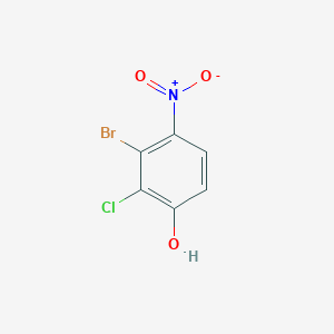 molecular formula C6H3BrClNO3 B2924628 3-Bromo-2-chloro-4-nitrophenol CAS No. 2091684-74-9