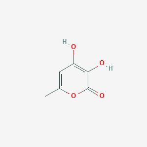 molecular formula C6H6O4 B2924629 3,4-dihydroxy-6-methyl-2H-pyran-2-one CAS No. 2413900-41-9